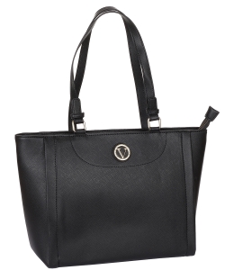 Fashion Faux Leather Tote Bag VNS21203 BLACK